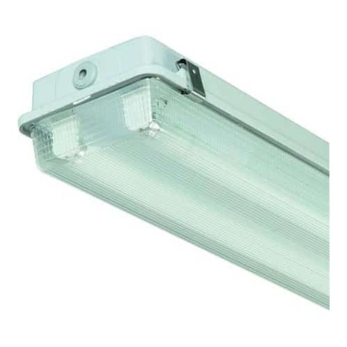 Tomt 2 Rørarmatur AC. Forberedt 2x150 cm LED -rør. STANDARD, IP65 / EP2