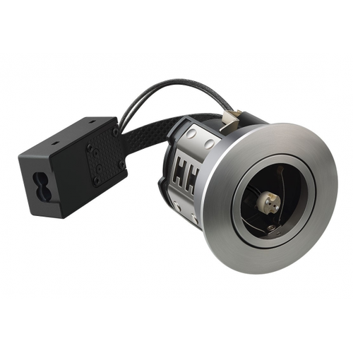 HILUX D10 Nature Downlight spot GU5,3, børstet alu, IP44, godkjent i isolasjon