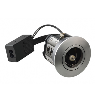 HILUX D10 Nature Downlight spot GU5,3, børstet alu, IP44, godkjent i isolasjon