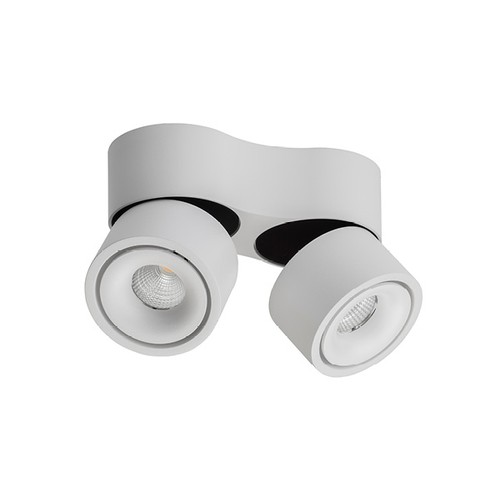 Antidark Easy Mini Double W275 vegg-/taklampe, 2x7W, 477lm, RA90 +, dimbar, hvit