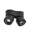 Antidark Easy Mini Double W275 vegg-/taklampe, 2x7W, 477lm, RA90 +, dimbar, svart