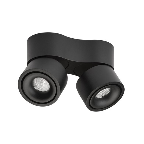 Antidark Easy Mini Double W275 vegg-/taklampe, 2x7W, 477lm, RA90 +, dimbar, svart med kabelhull