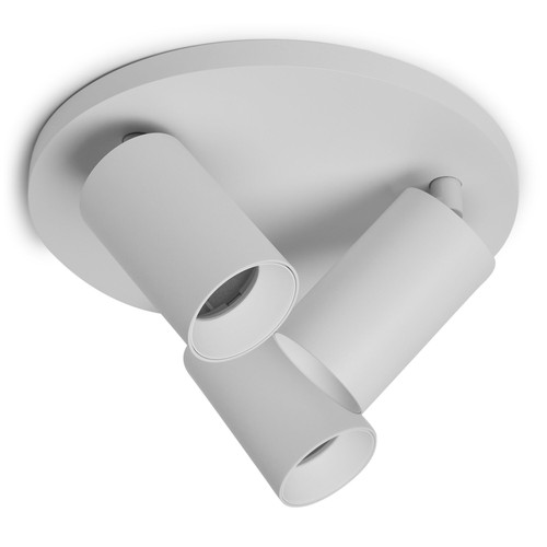 Antidark Easy SpotOn Circle3 vegg-/taklampe, hvit, GU10 - sokkel