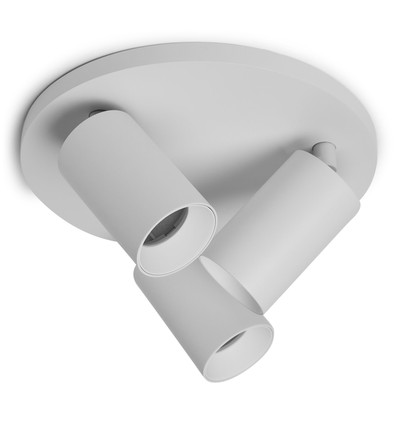 Antidark Easy SpotOn Circle3 vegg-/taklampe, hvit, GU10 - sokkel
