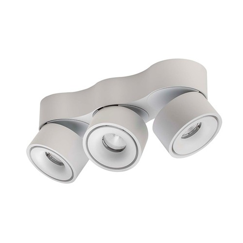 Antidark Easy Triple W3100 taklampe, 3x10W, 643lm, RA90 +, dimbar, hvit