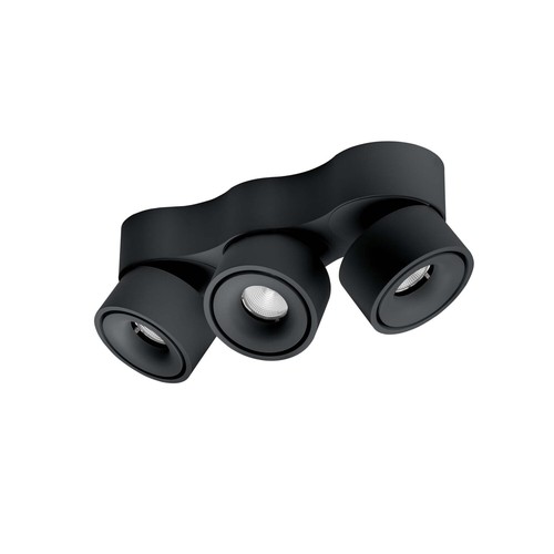 Antidark Easy Triple W3100 taklampe, 3x10W, 643lm, RA90 +, dimbar, svart