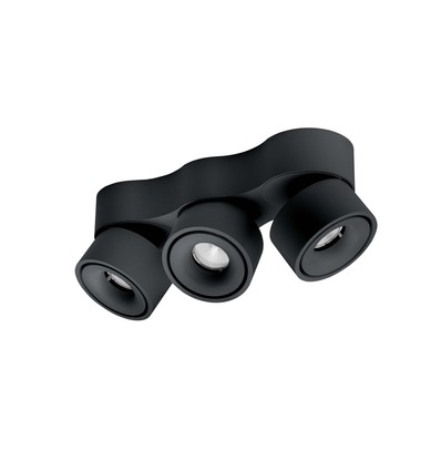 Antidark Easy Triple W3100 taklampe, 3x10W, 643lm, RA90 +, dimbar, svart