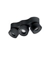 Antidark Easy Triple W3100 taklampe, 3x10W, 643lm, RA90 +, dimbar, svart