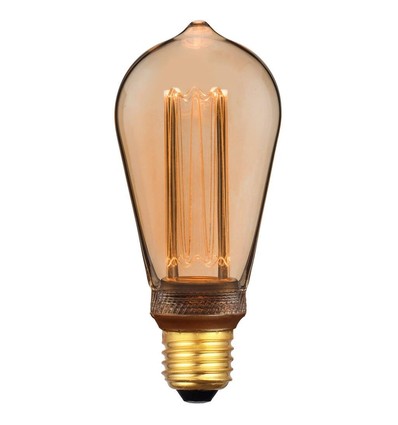Nordlux Pære-DEKO E27 ST64 RETRO EDISON 3,5W dæmpbar, Guld