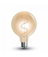 E27 4W LED globepære - Ø9,5 cm, Karbon-filament, ekstra varmhvit, 2200K