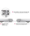 Limea T8 LED dobbeltarmatur - Inkl. 24W 150cm LED rør, IP65 vanntett