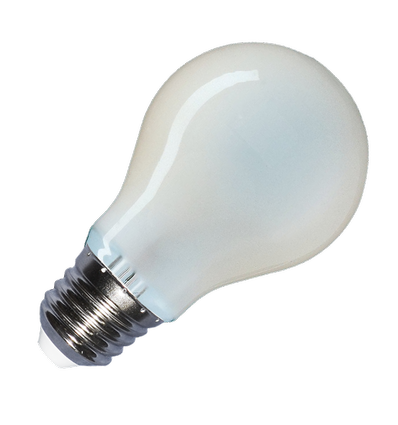 E27 8W LED-pære - Kultråd, frostet, A67