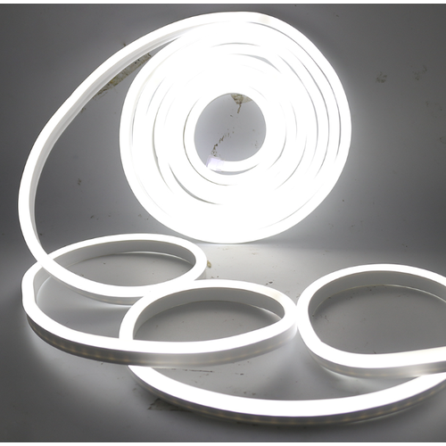 8x16 Kaldhvit Neon Flex LED 8W pr. meter - 24V DC, IP67
