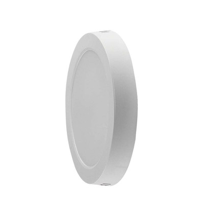 V-Tac 12W LED taklampe - Ø17cm, Høyde: 3cm, hvit kant, inkl. lyskilde