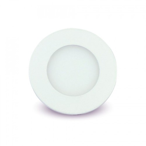 V-Tac 3W LED panel downlight - Hull: Ø7,3 cm, Mål: Ø8,4 cm, 230V