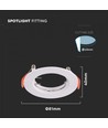 MR16/GU10 Downlight-sett - Uten lyskilde, Blank hvit, Hull: Ø6,3 cm, Mål: Ø8 cm