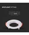 MR16/GU10 Downlight-sett - Uten lyskilde, Blank hvit, Hull: Ø6,3 cm, Mål: Ø8 cm
