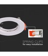 Downlight kit uten lyskilde - Hull: Ø6,3 cm, Mål: Ø8 cm, blank hvit, velg MR16 eller GU10 fatning