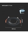 Downlight kit uten lyskilde - Hull: Ø6,3 cm, Mål: Ø8 cm, svart, velg MR16 eller GU10 fatning