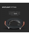 Downlight kit uten lyskilde - Hull: Ø6,3 cm, Mål: Ø8 cm, svart, velg MR16 eller GU10 fatning