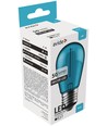 E27 1W LED kronepære - Blå, glødetråd