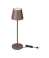 V-Tac oppladbar bordlampe, trådløs - Cortenfarget, IP54 utendørs bordlampe, touch dimbar