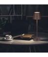 V-Tac oppladbar bordlampe, trådløs - Cortenfarget, IP54 utendørs bordlampe, touch dimbar