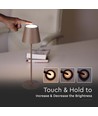 V-Tac oppladbar bordlampe, trådløs - Cortenfarget, IP54 utendørs bordlampe, touch dimbar