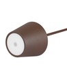 V-Tac oppladbar bordlampe, trådløs - Cortenfarget, IP54 utendørs bordlampe, touch dimbar