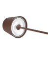 V-Tac oppladbar bordlampe, trådløs - Cortenfarget, IP54 utendørs bordlampe, touch dimbar