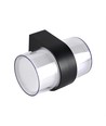 9W LED-vegglampe - IP65 utendørs, rund, sort, opp/ned, inkl. lyskilde