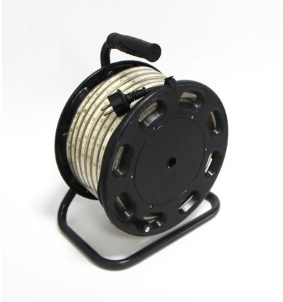 50m arbeidslys LED strip på trommel PRO - 230V, IP67, 180 LED/m, 10W/m, 1200 lm/m