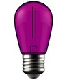 E27 1W LED kronepære - Lilla, filament
