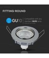MR16 eller GU10 Downlight-sett - Uten lyskilde, Krom, Hull: Ø7,4 cm, Mål: Ø8,2 cm