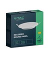 6W Ø12,5cm LED innfellingspanel - Hull: Ø11 cm, Mål: Ø12,5 cm