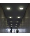 18W LED taklampe - Ø21,5cm, Høyde: 3cm, Hvit kant