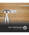 Outlet: V-Tac oppladbar CCT bordlampe - Champagne/gull, IP20, touch dimbar, modell mini
