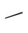40W LED-lysskinne - 120cm, 100lm/W, Sort, taklampe til kontor, inkl. wireoppheng