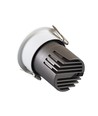 11W Ø8,4cm innfellingsspot dimbar RA92 - Hull: Ø7,5 cm, Mål: Ø8,4 cm, Sort reflektor, hvit kant