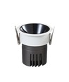 11W Ø8,4cm innfellingsspot dimbar RA92 - Hull: Ø7,5 cm, Mål: Ø8,4 cm, Sort reflektor, hvit kant