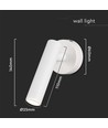 2W Veggmontert hotellspot - IP20, RA80, 38°, hvit