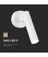 2W Veggmontert hotellspot - IP20, RA80, 38°, hvit