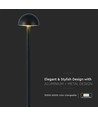 Outlet: V-Tac oppladbar 3i1 bordlampe - Svart, IP20, touch dimbar, modell mini