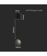 8W LED-lampe - Flott taklampe, Ø12cm, Champagne, inkl. oppheng