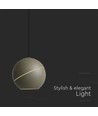 8W LED-lampe - Flott taklampe, Ø12cm, Champagne, inkl. oppheng