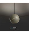 8W LED-lampe - Flott taklampe, Ø12cm, Champagne, inkl. oppheng