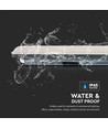 150cm 48W vanntett komplett LED-armatur, gjennomgangskoblet - 5760lm, 120lm/W, IP65