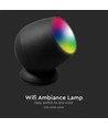 Smart Hjem lampe med RGB+WW - Svart, Tuya/Smart Life, kompatibel med Google Home, Alexa og smarttelefoner
