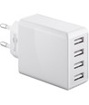 Goobay 30W USB-lader, 4 porter - USB-A, hvit