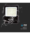 20W Solcelle lyskaster LED - IP65, sort, inkl. solcelle, fjernkontroll